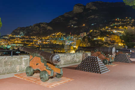 Cityscape of Monaco and cannon - travel and architecture backgroundの写真素材