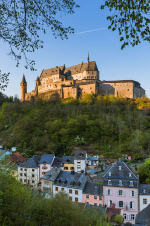 Vianden castle in Luxembourg - architecture backgroundのeditorial素材