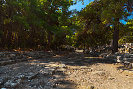 Old town Phaselis in Antalya, Turkey - archaeology background