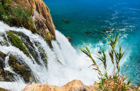 Waterfall Duden at Antalya, Turkey - nature travel backgroundの写真素材