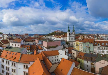 Brno cityscape in Czech Republic - travel and architecture backgroundの写真素材