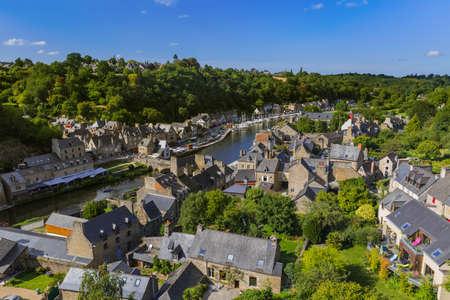 Village Dinan in Brittany - France - travel and architecture backgroundのeditorial素材