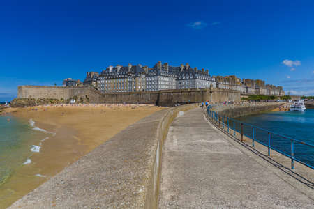 Saint-Malo - Bretagne France - travel and architecture backgroundのeditorial素材