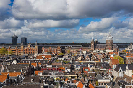 Amsterdam cityscape - Netherlands - architecture backgroundの写真素材