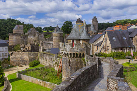 Castle of Fougeres in Brittany - France - travel and architecture backgroundのeditorial素材