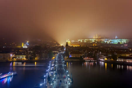 Charles bridge in Prague - Czech Republic - travel and architecture backgroundの写真素材