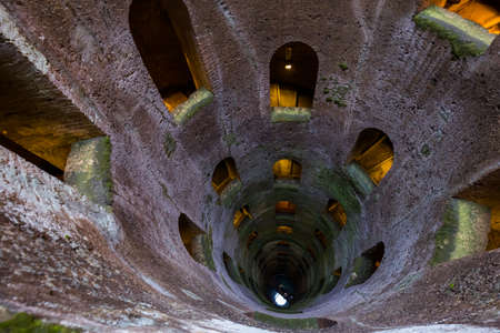 Famous well in Orvieto Italy - architecture backgroundのeditorial素材
