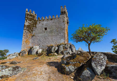 Castle in town Penedono - Portugal - architecture backgroundの写真素材
