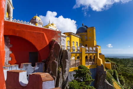 Pena Palace in Sintra - Portugal - architecture backgroundのeditorial素材