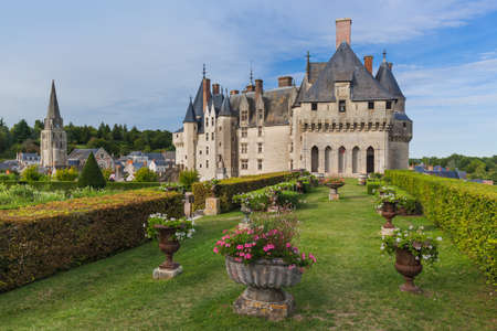 Langeais castle in the Loire Valley - France - travel and architecture backgroundのeditorial素材