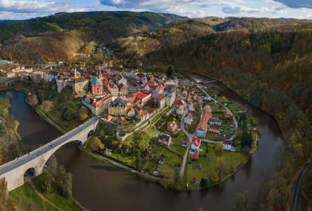 Castle Loket in Czech Republic - travel and architecture background