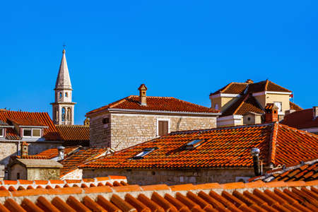 Old Town in Budva Montenegro - architecture travel backgroundの写真素材
