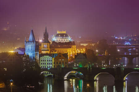 Cityscape of Prague - Czech Republic - travel and architecture backgroundのeditorial素材