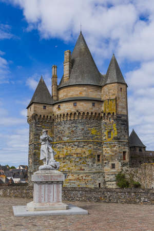 Castle of Vitre in Brittany - France - travel and architecture backgroundのeditorial素材