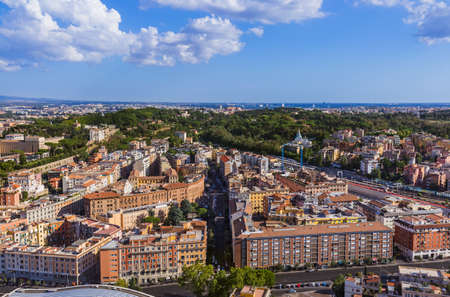 View from Sant Peters Basilica in Vatican - Rome Italy - architecture backgroundのeditorial素材