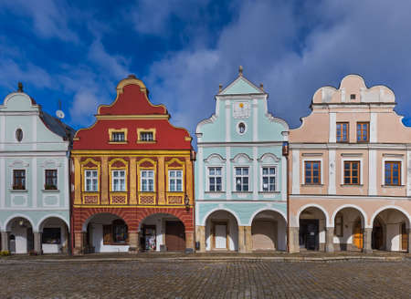 Telc cityscape in Czech Republic - travel and architecture backgroundの写真素材
