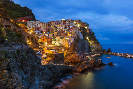 Manarola in Cinque Terre - Italy - architecture background
