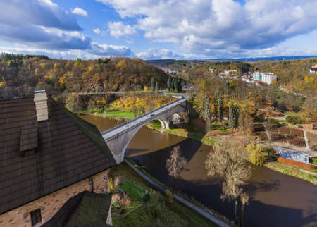 Loket cityscape in Czech Republic - travel and architecture backgroundの写真素材