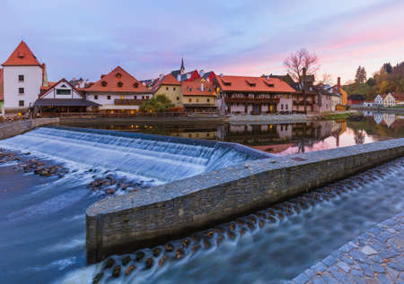Cesky Krumlov cityscape in Czech Republic - travel and architecture backgroundのeditorial素材