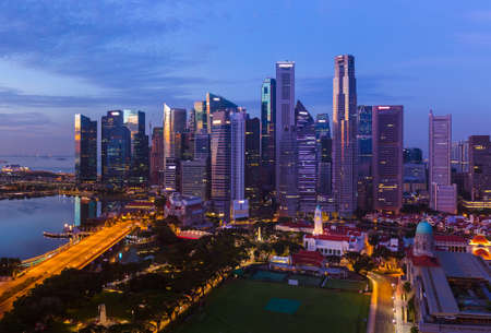 Singapore city skyline - architecture and travel backgroundのeditorial素材
