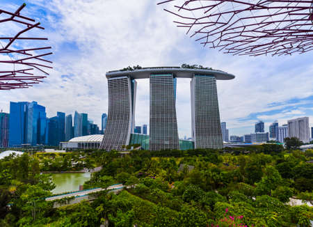 Park Gardens by the Bay in Singapore - nature and travel backgroundのeditorial素材