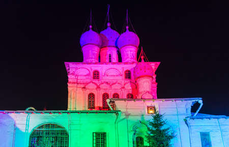 Illumination in park Kolomenskoe - Moscow Russia - travel and architecture backgroundの写真素材