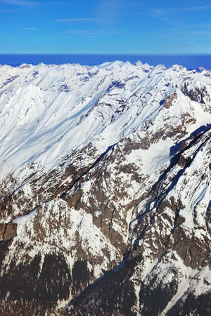 Mountains Alps at Austria - aerial viewの写真素材