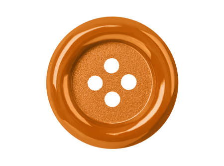 Orange button isolated on white background
