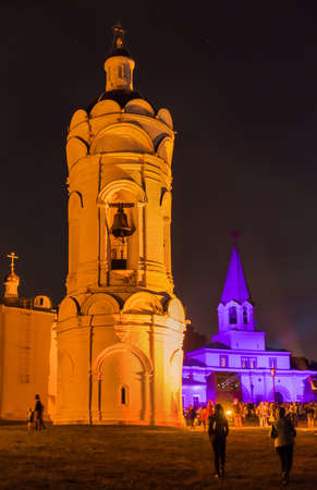 Illumination in park Kolomenskoe - Moscow Russia - travel and architecture backgroundの写真素材