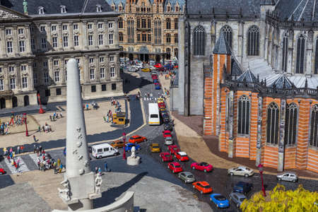 The Hague, Netherlands - April 26, 2017: Madurodam miniature park in The Hague.