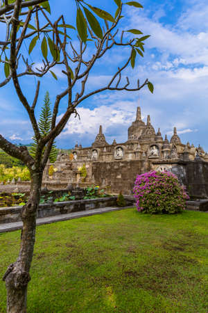 Buddhist temple of Banjar in island Bali Indonesia - travel and architecture backgroundの写真素材