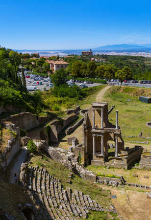 Volterra medieval town in Tuscany Italy - architecture backgroundの写真素材