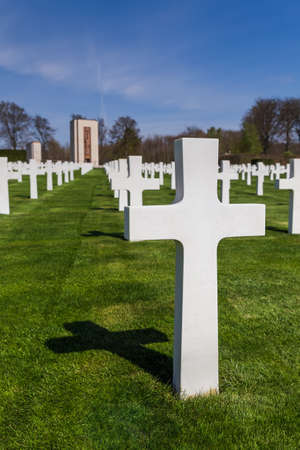 American memorial cemetery of World War II in Luxembourg - history backgroundの写真素材