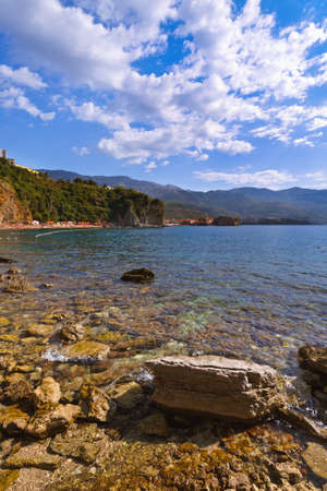 Beach at Budva Montenegro - nature travel backgroundの写真素材