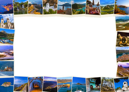Frame made of Montenegro images - nature and travel background (my photos)の写真素材