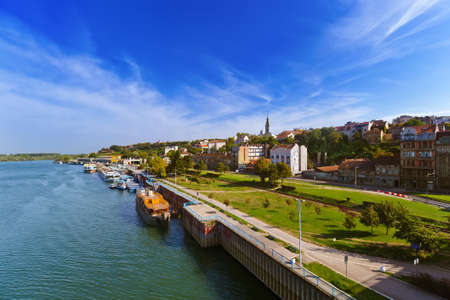 Belgrade Serbia cityscape - architecture travel backgroundの写真素材