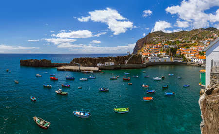 Town Camara de Lobos in Madeira Portugal - travel background