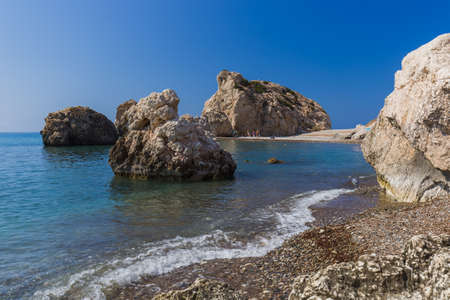 Aphrodite rock - Paphos Cyprus - nature backgroundの写真素材