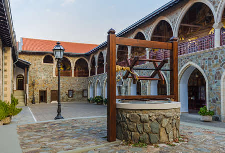 Kykkos Monastery in Troodos mountains - Cyprus - travel architecture background