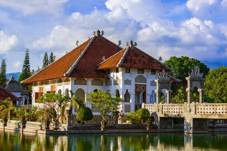 Water Palace Taman Ujung in Bali Island Indonesia - travel and architecture backgroundのeditorial素材