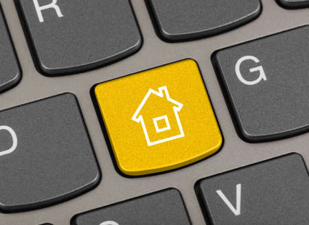 Computer keyboard with Home key - technology background