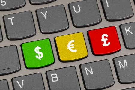 Computer keyboard with money keys - internet business concept