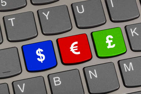 Computer keyboard with money keys - internet business conceptの写真素材