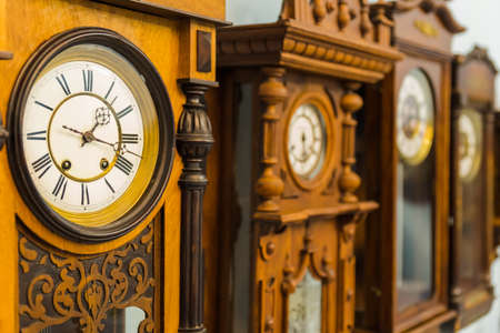 Vintage clocks - abstract time backgroundの写真素材