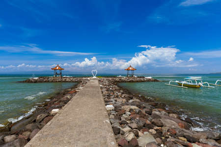Candidasa Beach - Bali Island Indonesia - nature travel backgroundの写真素材