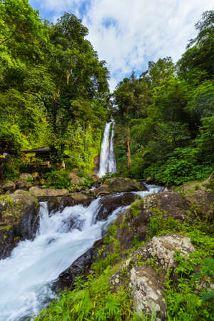 Gitgit Waterfall on Bali island Indonesia - travel and nature backgroundの写真素材