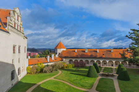 Telc castle in Czech Republic - travel and architecture backgroundのeditorial素材