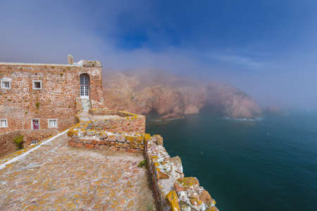 Fort in Berlenga island - Portugal - architecture backgroundのeditorial素材