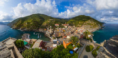 Vernazza in Cinque Terre - Italy - architecture background