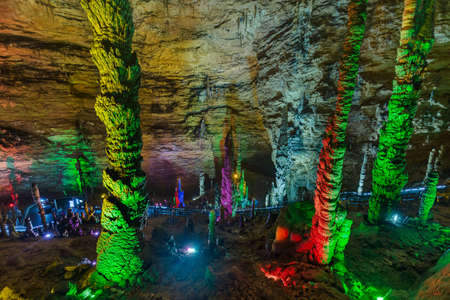 Huanglong Yellow Dragon Cave at Chinaのeditorial素材